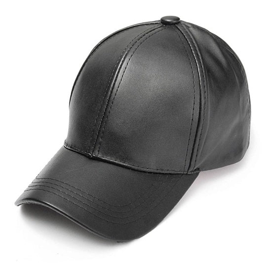 Black Leather Cap
